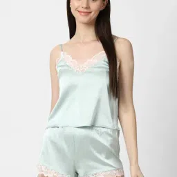 Forever 21 Light Blue Lace Top With Shorts-picture-23