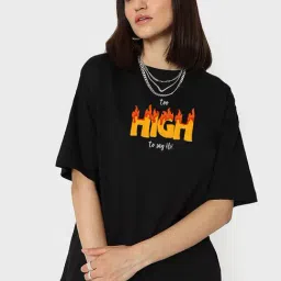 Bewakoof Black Graphic Print T-Shirt-picture-37