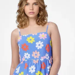 Only Blue Printed Peplum Top-picture-21