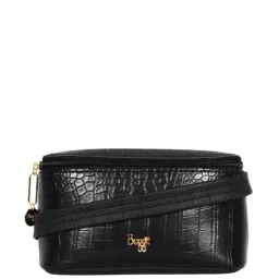 Baggit Black Textured Medium Sling Handbag-image-6