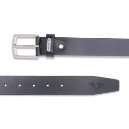 Red Tape Black Leather Waist Belt for Men image 4