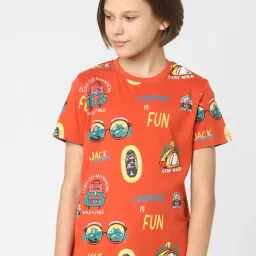 Jack & Jones Junior Orange Printed T-Shirt-picture-21