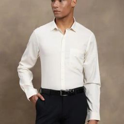 Turtle Cream Cotton Slim Fit Dobby Shirt-picture-8