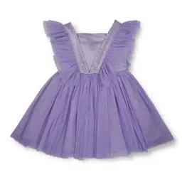 Gini & Jony Kids Purple Regular Fit Dress-picture-45