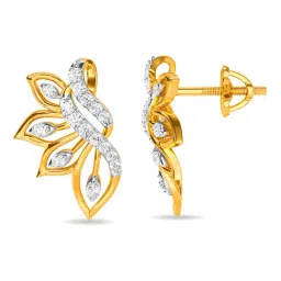 Kisna Diamond & Gold Jewellery 14k (585) Gold Oriana Diamond Earring image 5