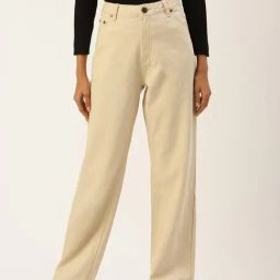 Bene Kleed Beige Regular Fit High Rise Jeans-picture-27