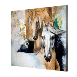 999Store Grey & Brown Canvas Animal Wall Paintings image 3