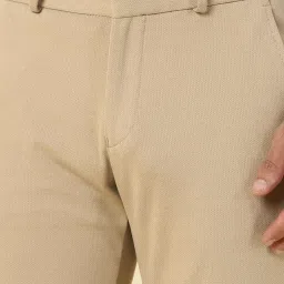 Allen Solly Beige Slim Fit Trousers image 4