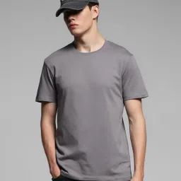 Jack & Jones Grey Cotton Regular Fit T-Shirt image 4