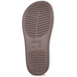 Crocs Women's Getaway Brown Toe Ring Wedges image 4