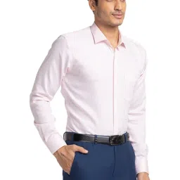 Park Avenue Pink Slim Fit Checks Shirt image 4