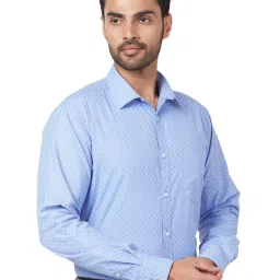 Park Avenue Blue Slim Fit Checks Shirt image 4