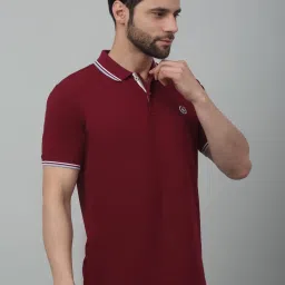 Cantabil Maroon Regular Fit Polo T-Shirt image 4