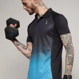 Campus Sutra Multicoloured Regular Fit Ombre Sports Polo image 4