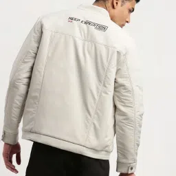 showoffff Showoff Cream Slim Fit Jacket image 4