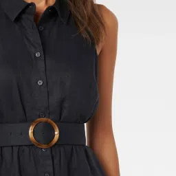 Forever New Gabbie Petite Button Shirt Dress With Belt image 4