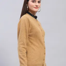 Monte Carlo Brown Wool Textured Cardigan image 4