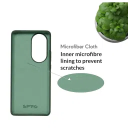 Sprig Liquid Silicone Back Cover for Oppo Reno10 5G (Green) image 4
