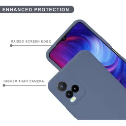 Sprig Liquid Silicone Back Cover for Vivo Y21S (Blue) image 4