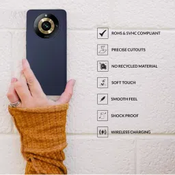 Sprig Liquid Silicone Back Cover for REALME 11 PRO PLUS 5G (Blue) image 4