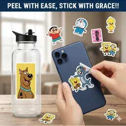 PRINTING DADDY White 54-Pieces Paper ShinChan Sticker image 5