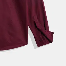 Charchit Boys Purple Cotton Comfort Fit Shirt image 4