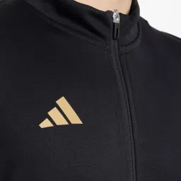 Adidas Black Slim Fit Striped Sports Jacket image 4