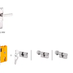 Dorset HL Series -Kaira HL KAI 203.2 mm(8 Inch) SS Finish Combo Lock Sets With Knob and Key Cylinder (70 mm)-picture-48