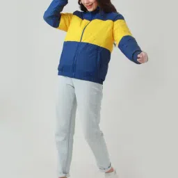 Zink London Blue & Yellow Color-Block Jacket image 4