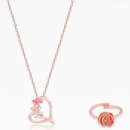 GIVA 925 Sterling Silver Rose Gold Set for Women-image-14