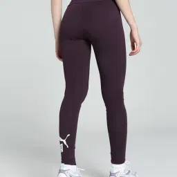 Puma Purple Cotton Solid Tights image 2