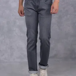 Crimsoune Club Grey Straight fit Solid Jeans-picture-10