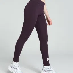 Puma Purple Cotton Solid Tights image 3