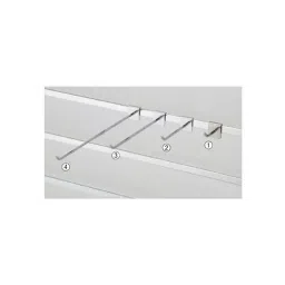 AS ONE Hook For Large Accessory Panel Chrome Plating L15 cm W1.6 cm Hook Steel Chrome Plating, 61-147-6-4 (Set of 10 pcs)-picture-14