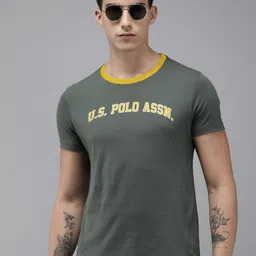 U.S. Polo Assn. Denim Co. Brand Logo Printed Pure Cotton T-shirt-picture-33