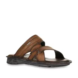 Coolers by Liberty Men's Tan Cross Strap Sandals-picture-14