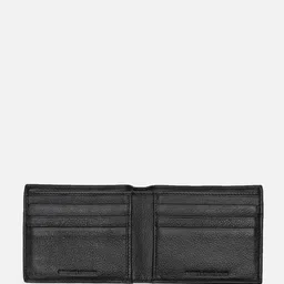 Peter England Men Textured Leather Two Fold Wallet image 3