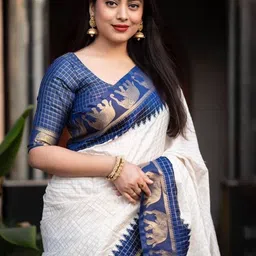 clotheva Ethnic Motifs Zari Art Silk Handloom Saree image 3