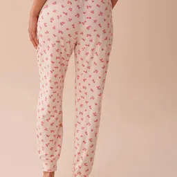 La Vie en Rose Printed Mid-Rise Lounge Pants image 3