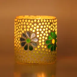 1ST TIME White & Red 2 Pieces Cylindrical Shaped Candle Holders image 4