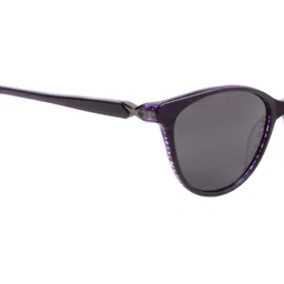 Ted Smith Women Black Lens & Purple Cateye Sunglasses with image 4