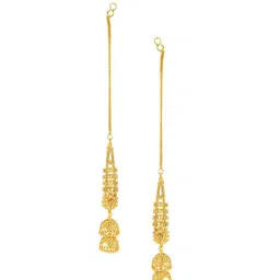 Vighnaharta Gold Plated Dome Shaped Jhumkas image 3