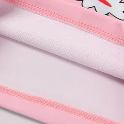 Mark & Mia Half Raglan Sleeves Two Piece Swimsuit with Floral Print - Pink image 5