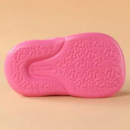 Cute Walk by Babyhug Clogs with Back Strap & Floral Applique - Pink image 5