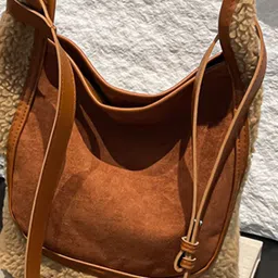 HAUTE SAUCE by Campus Sutra Women Brown Solid Hobo Bag image 2