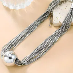 KARISHMA KREATIONS Silver-Plated Layered Necklace-picture-11