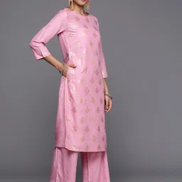 Biba Women Floral Print Kurta with Palazzos image 3