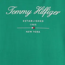 Tommy Hilfiger Kids Green Printed Regular Fit T-Shirt image 4