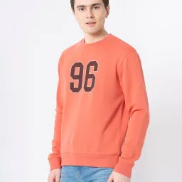 Red Tape Orange Regular Fit Graphic Sweatshirt image 4