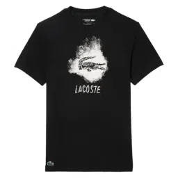Lacoste Black Ultra Dry Graphic Sport T-Shirt image 3